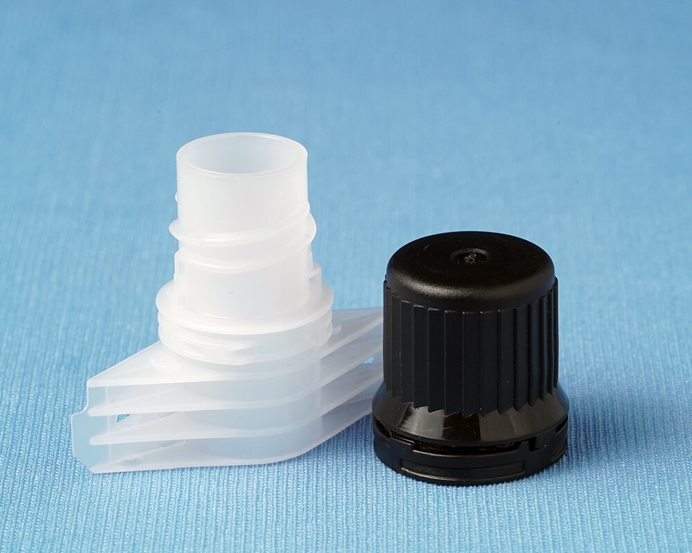 Plastic Spout With Cap For Self-Standing Pouch